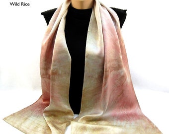 The Colors of SPRING...Hand Dyed Silk Charmeuse Scarf, choose your palette