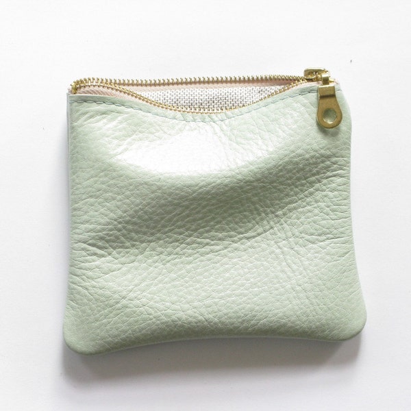 five inch small wallet pouch - mint