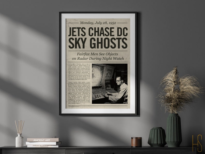 UFO Sighting - Jets Chase Sky Ghosts - Newspaper Headline Inspired ...