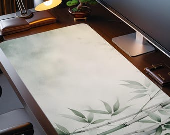 Japan Desk Mat | Minimal Green Japandi XXL Mouse Pad