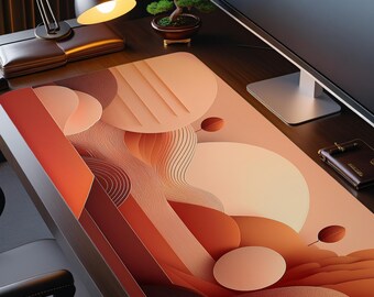 Japandi Deskmat Geometric Terracotta XL Art Pad