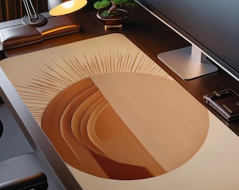 Japandi Desk Mat Minimalist Terracotta XL Art Pad