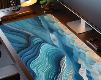 Ocean Desk Mat | Abstract 3D XXL Mouse Pad