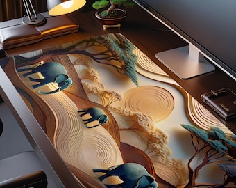 3D XXL Mouse Pad | Elephant Desk Mat