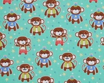 Monkey fabric | Etsy