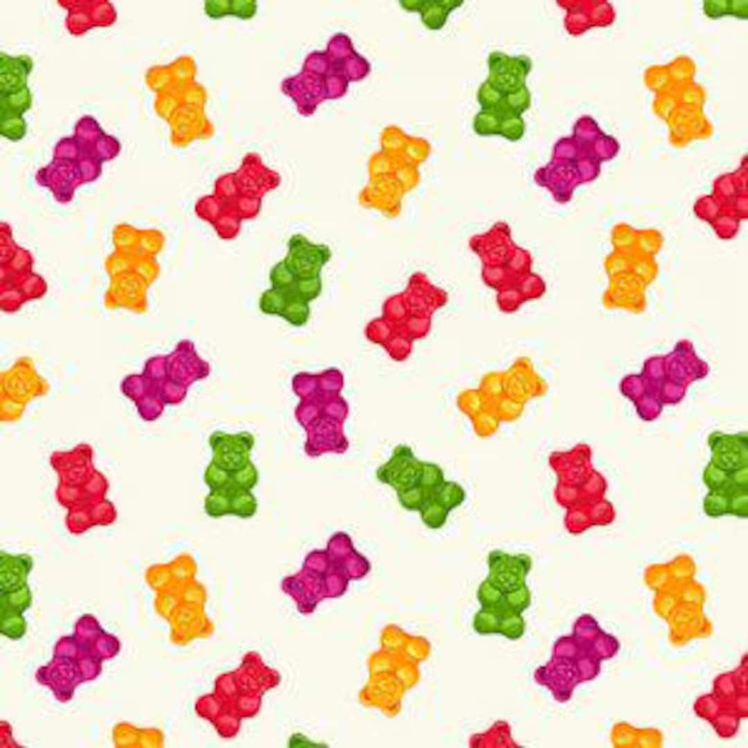 Gummy Bears on White BTY, Blank Quilting Herban Sprawl Pattern No. 1025 ...