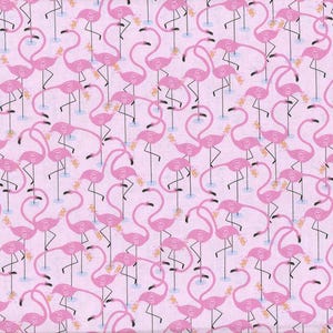 Pink Flamingo Flamingle Fabric By the Yard, Dear Stella 2887-PINK, Fun Whimsical Flamingos Fabric, 100% Cotton Quilt Shop Quality