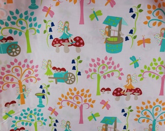 Fairy Tales Pink Fabric BTY, Fairytale Princess Storybook, RJR Fabric 2815 Kawaii Fun Kids Print, 100% Cotton Fabric