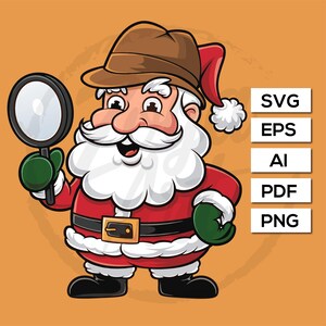 Imágenes prediseñadas de Papá Noel, descarga digital, eps, svg, ai, pdf, png, ilustración vectorial de la mascota de Papá Noel