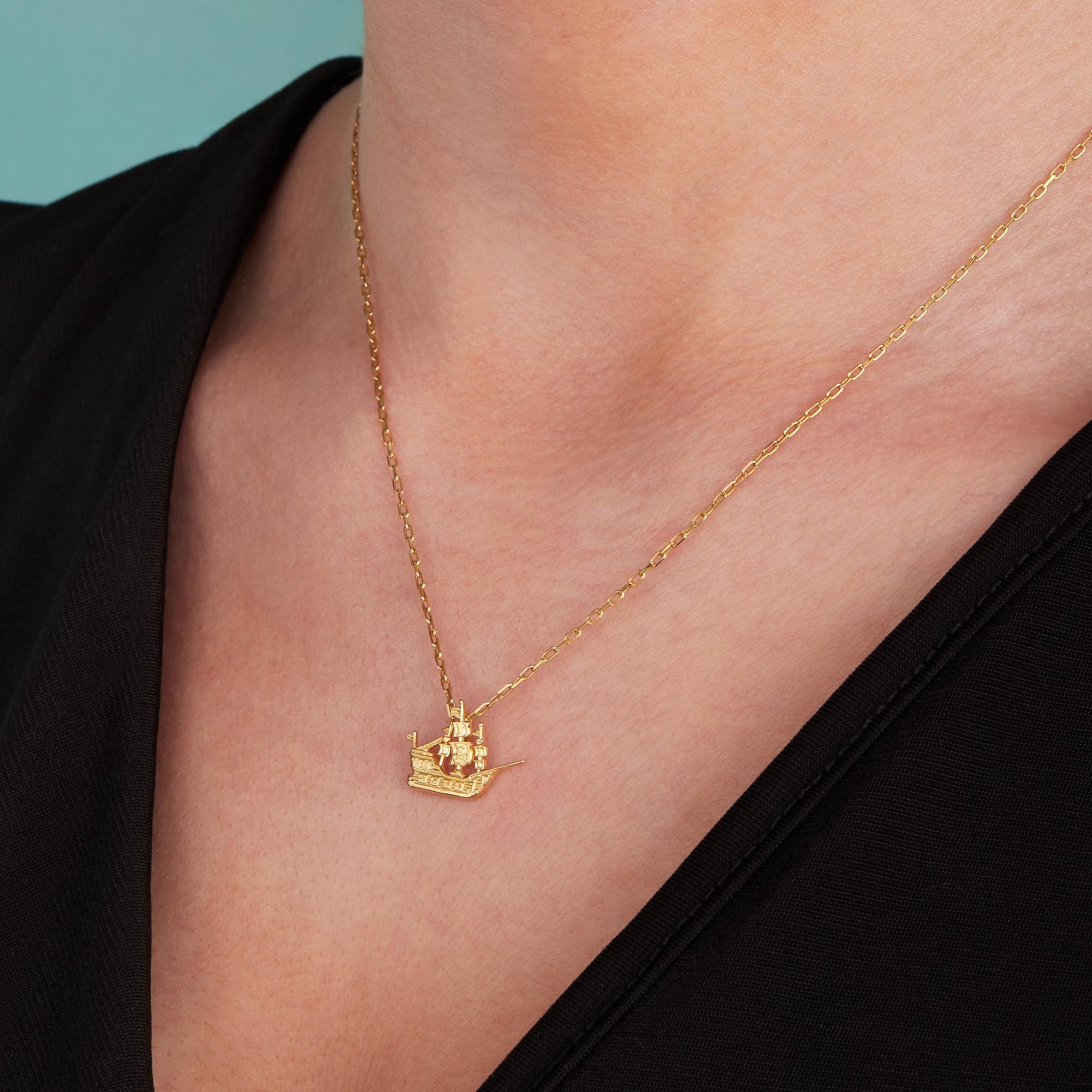 Gold Pirate Pendant - Etsy Gold Pirate Pendant - Etsy