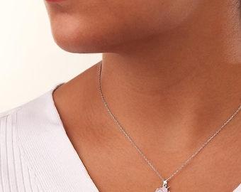 ユニコーンエナメルソリッドゴールドペンダントネックレス