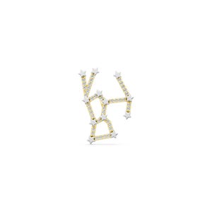 Star Map Gold Anhänger Halskette, 8K, 10K, 14K, 18K Solid Gold, Einzigartige Sternkonstellation Geschenk, Astrologie-inspirierter Schmuck