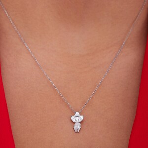 Cowboy Gold Pendant Necklace, 8K, 10K, 14K, 18K Solid Gold, Handmade Western Jewelry, Perfect Gift for Western Fans & Cowboy Lovers