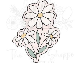 Daisy Trip Stem Flower Cookie Cutter