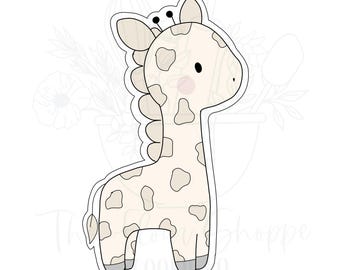 Giraffe 2 Safari Animal Baby Cookie Cutter