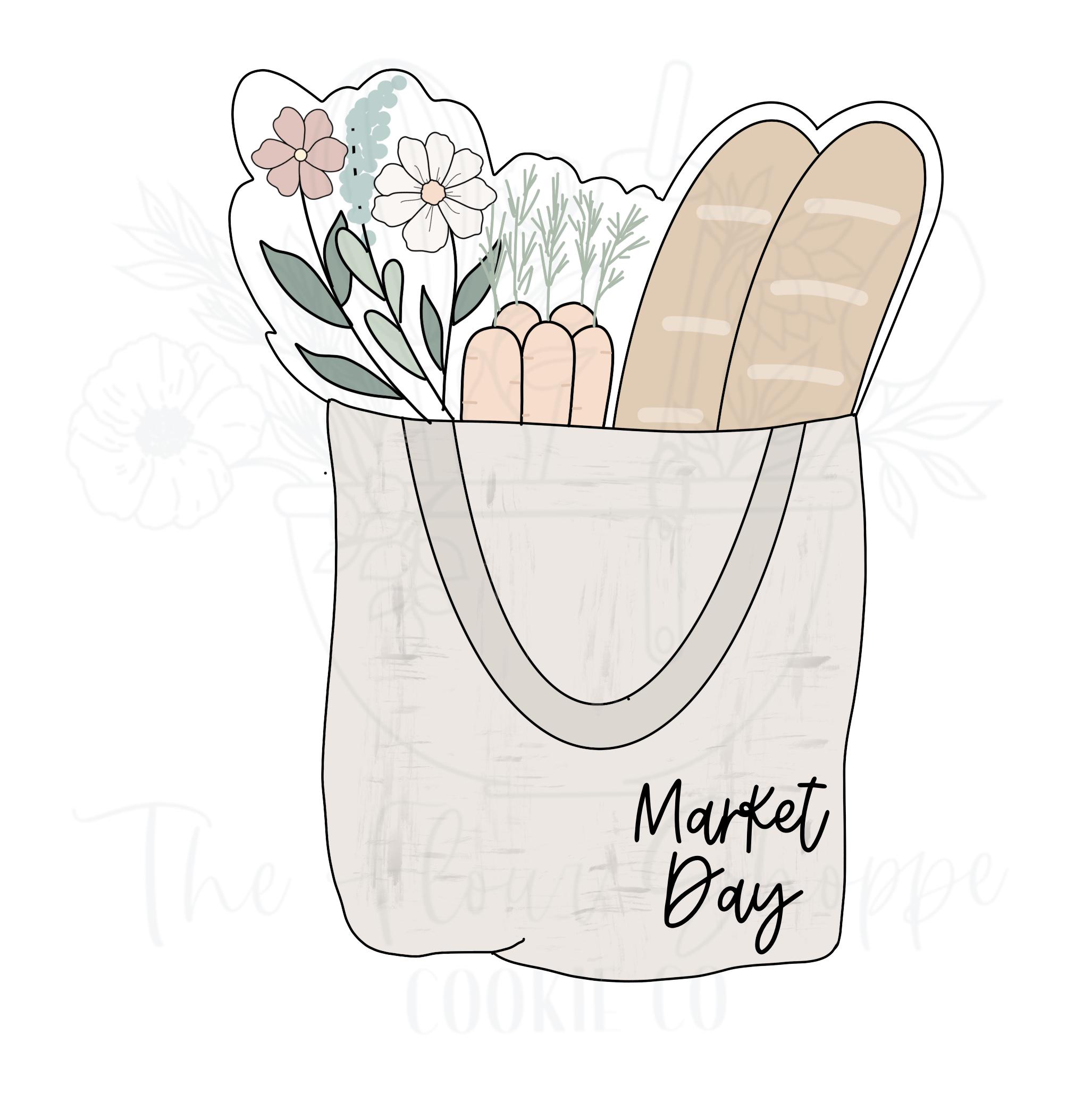 Market Bag, Fruit and Vegetable Farmers Market, Cookie Cutter