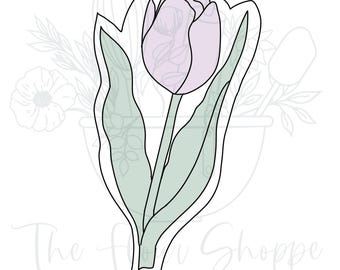 Tall Tulip Flower Cookie Cutter