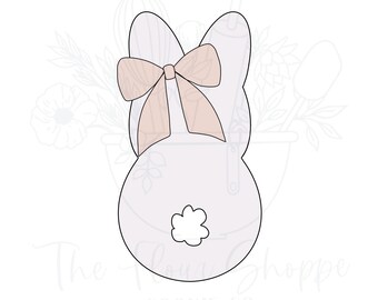 Marshmallow Bunny with Bow 1 Spring Easter Cookie Cutter