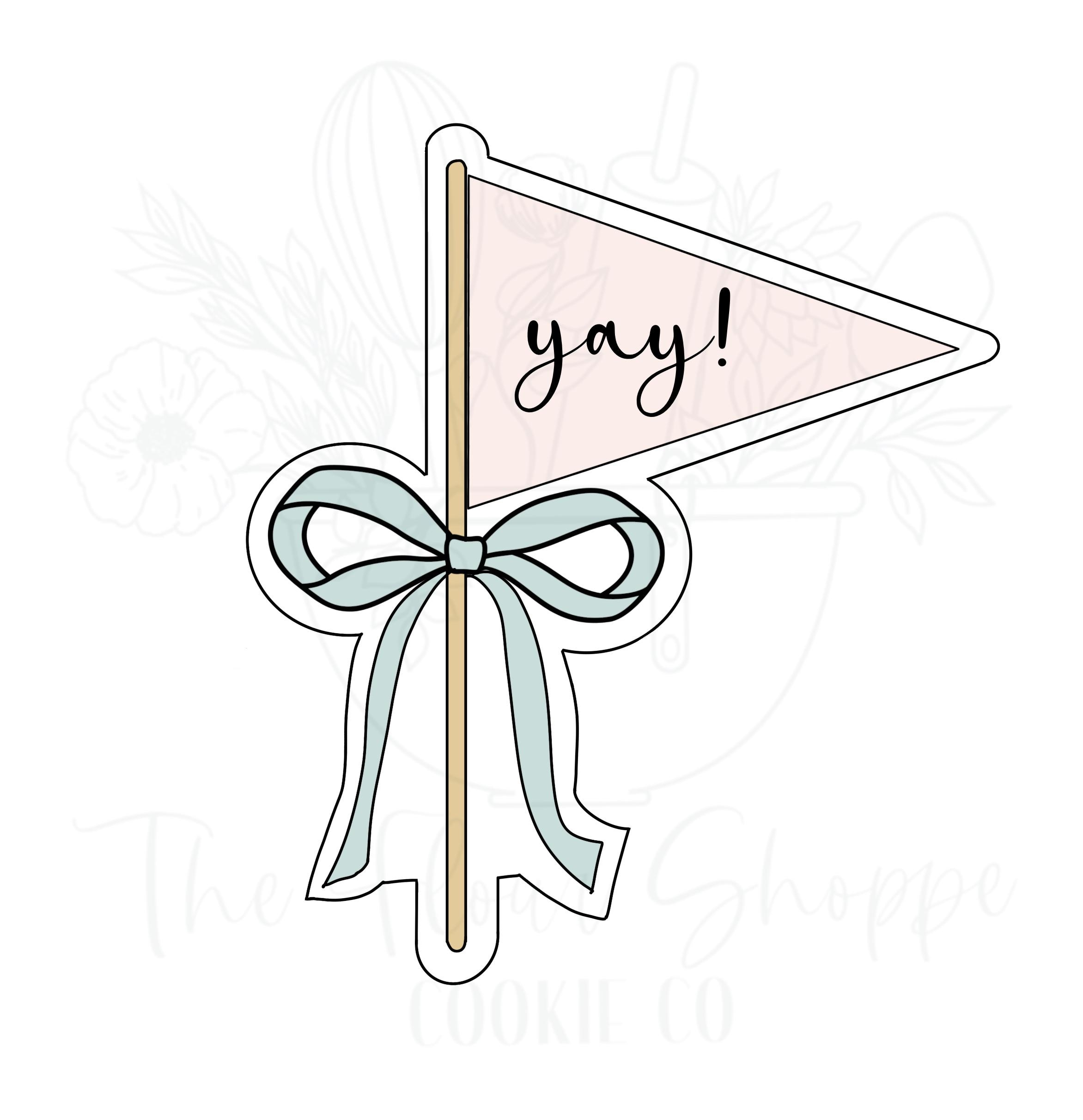 Pennant Banner with Bow Cookie Cutter