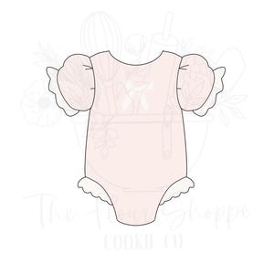 Baby Onesie 3 Puff Sleeve Baby Outfit Baby Shower Cookie Cutter