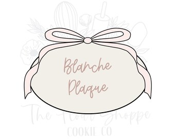 Blanche Bow Oval Plaque Cookie Cutter