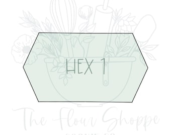 Hex 1 Basic Plaque Cookie Cutter
