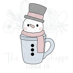 Snowman Mug Coffee Hot Cocoa Winter Christmas Holiday Cookie Cutter