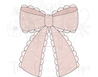 Scalloped Bow 1 Cookie Cutter