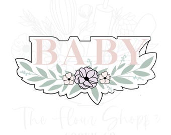 Baby with Florals Cookie Cutter