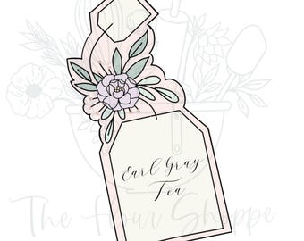Floral Tea Bag Tea Party Cookie Cutter