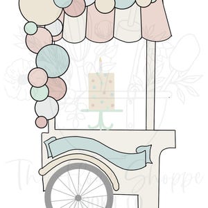 Balloon Cart Dessert Cart Cookie Cutter