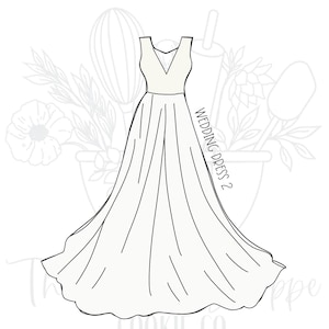 Wedding Dress 2 Cookie Cutter