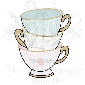 Teacup Stack Tea Party Cookie Cutter