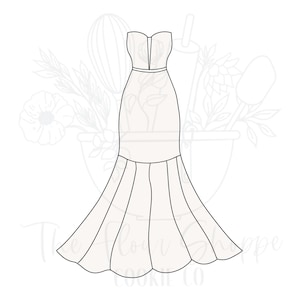 Wedding Dress 3 Cookie Cutter