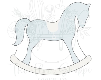 Rocking Horse Baby Shower Cookie Cutter