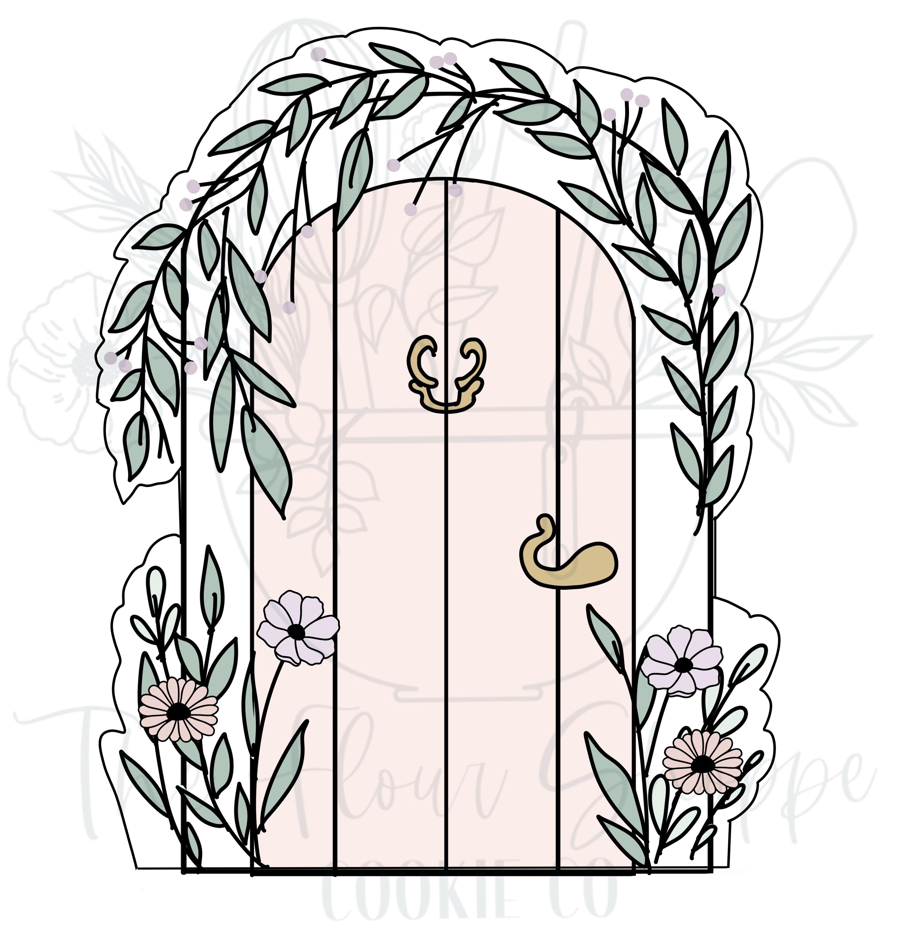 Floral Fairy Door Cookie Cutter