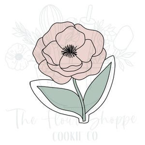 Short Poppy Flower Cookie Cutter