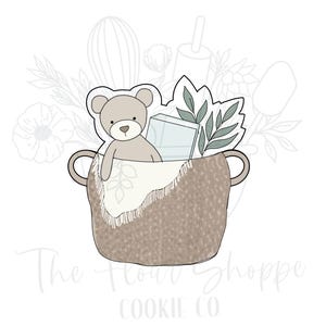 Baby Basket with Teddy Bear Baby Shower Cookie Cutter