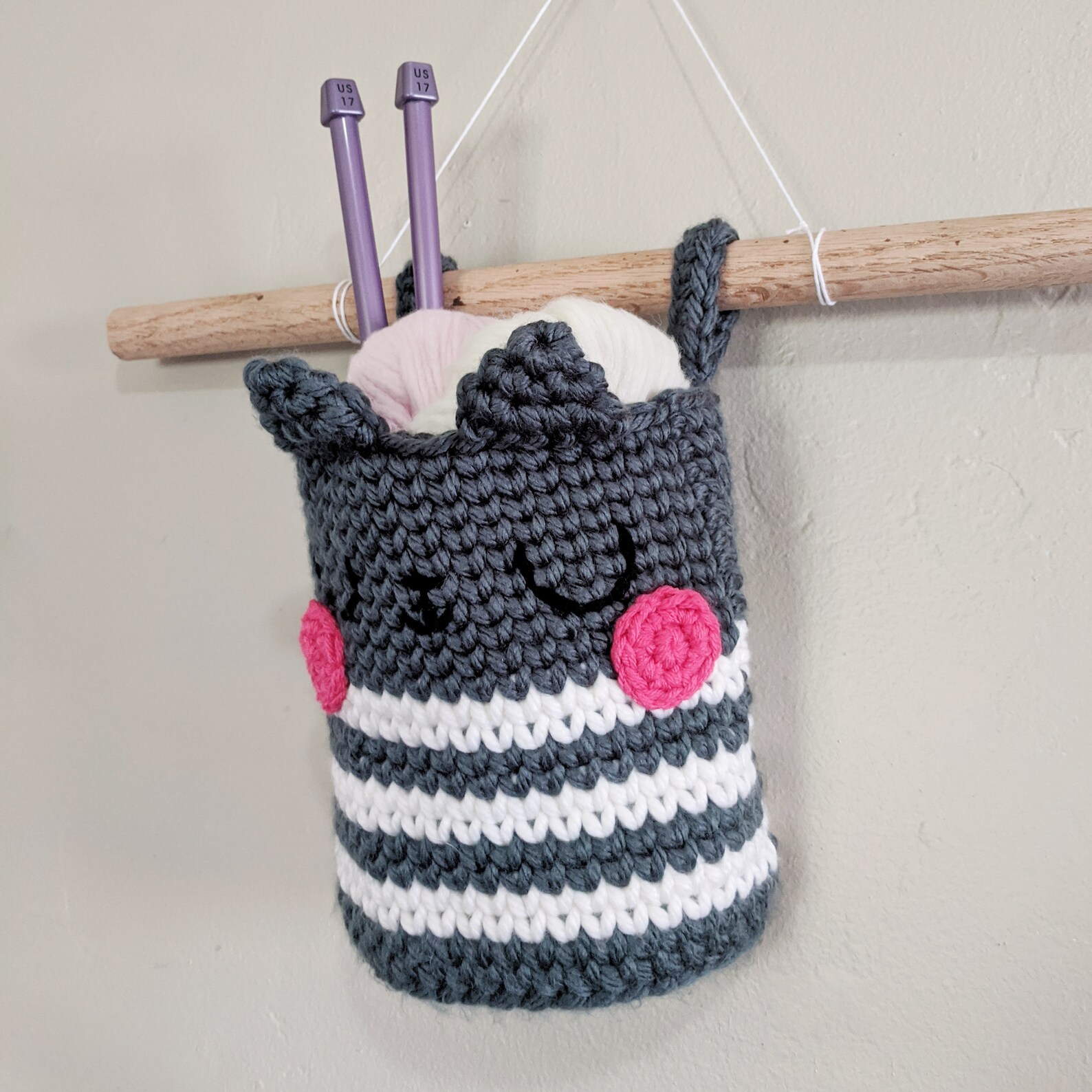 Hanging Cat Basket Crochet Pattern Crochet Hanging Basket Etsy
