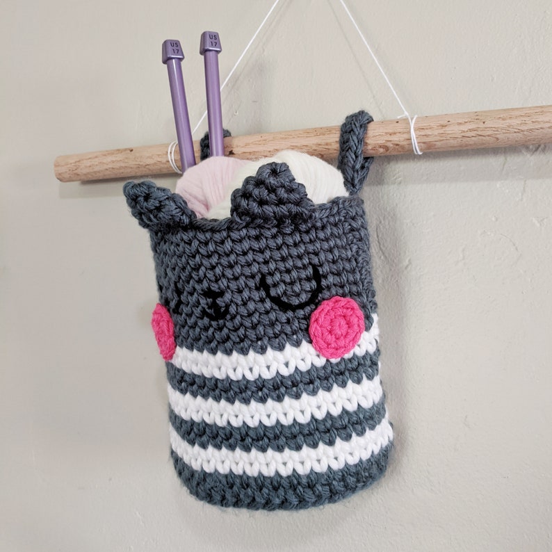 Hanging Cat Basket Crochet Pattern Crochet Hanging Basket Etsy