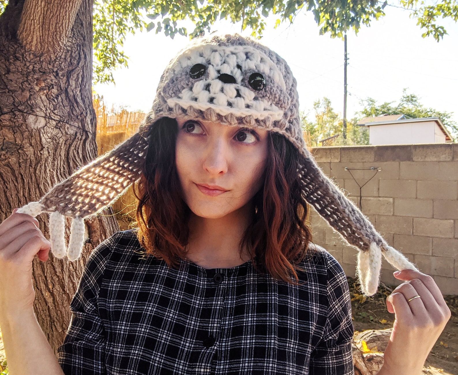 Sloth Hat Crochet Pattern, Crochet Sloth, Sloth Hat With Arms - Etsy