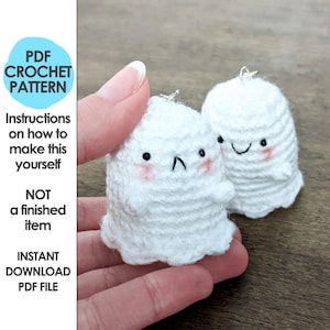 Little Ghost Earrings Crochet Pattern, crochet ghost, crochet earrings, crochet jewelry, halloween