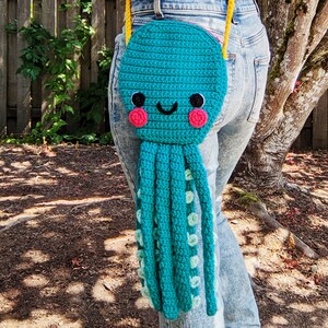 Octopus Tentacle Squid Print Pattern Crossbody Bags