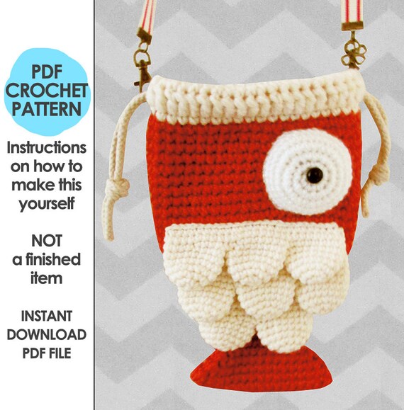 crochet fish bag