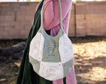 crochet granny square hobo bolsa pattern