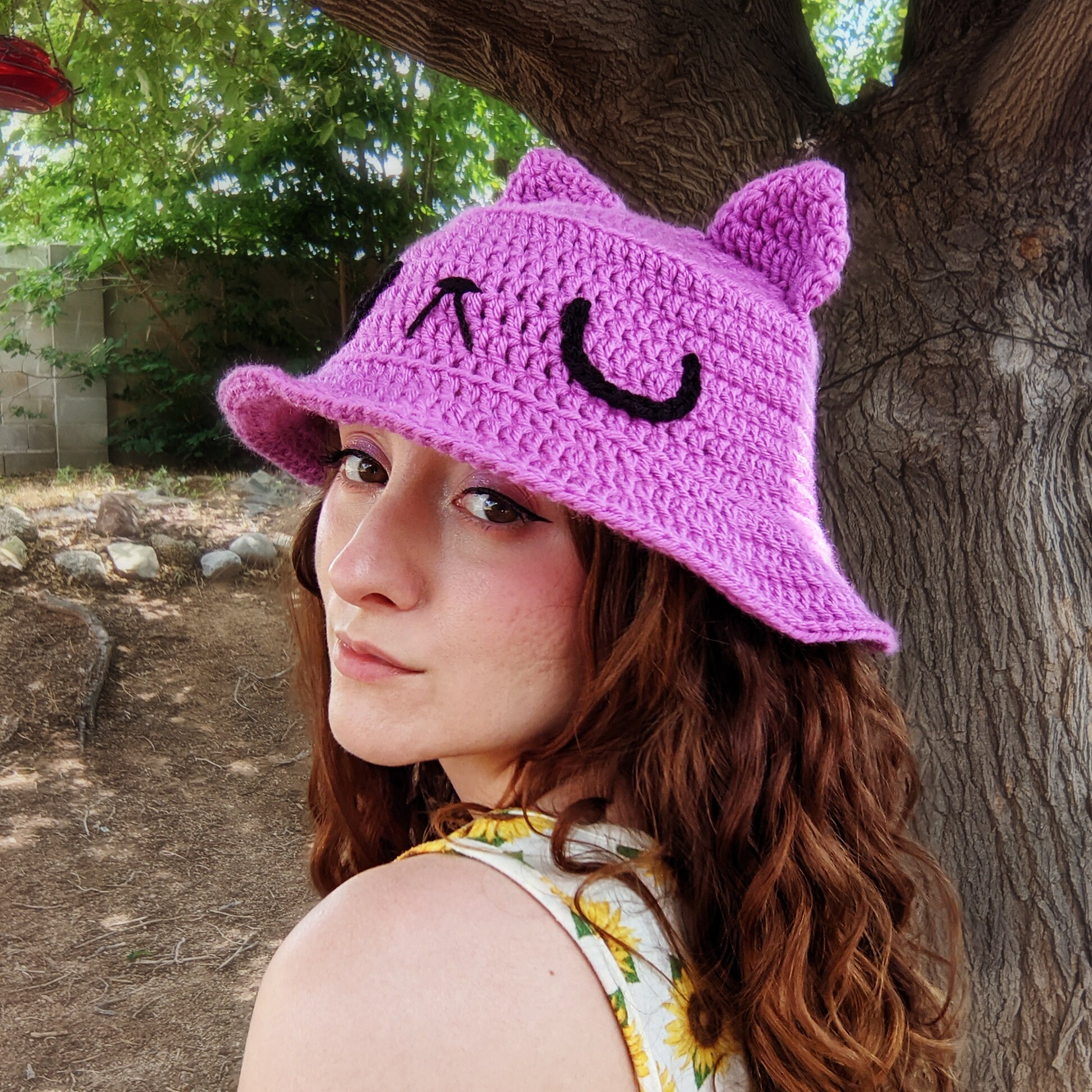 Cat Ears Bucket Hat Crochet Pattern Crochet Hat Pattern Etsy
