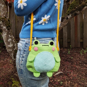 Crossbody Froggy Bag Crochet Pattern, Frog, Toad, Crochet Purse, Kawaii ...