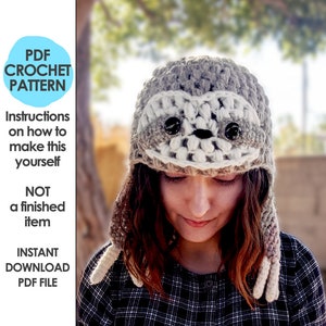 Sloth Hat Crochet Pattern, Crochet Sloth, Sloth Hat With Arms