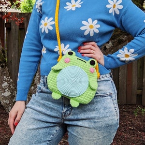 Crossbody Froggy Bag Crochet Pattern, Frog, Toad, Crochet Purse, Kawaii image 6