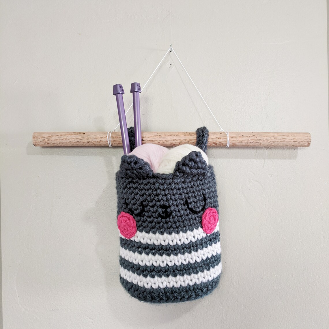 Hanging Cat Basket Crochet Pattern Crochet Hanging Basket Etsy